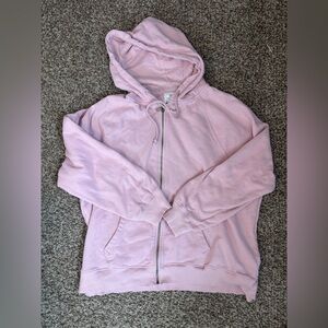 Light Pink Zip-Up Hoodie